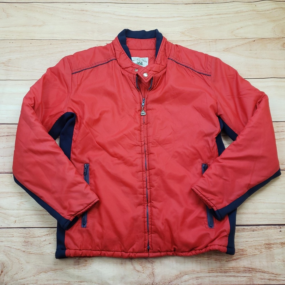 Vintage Pacific Trail Jacket Mens Large Quilted Full Zip Outdoors Coat 80s 90s